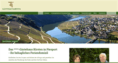 Desktop Screenshot of gaestehaus-kirsten.de