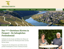 Tablet Screenshot of gaestehaus-kirsten.de